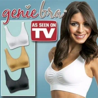 Women Padded Wireless genie bra Seamless push up bra plus size underwear wireless Bra black/white/nude 3pcs/set