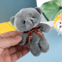 12cm Bear Plush Toys Mini Teddy Bear Dolls Small Gift for Party Wedding Present Pendant Cute Teddy Doll keychain gifts
