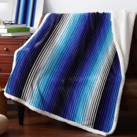 Colorful Mexican Stripes Cashmere Blanket for Kids Room Sofa Soft Bedspreads Travel Camping Fleece Blanket