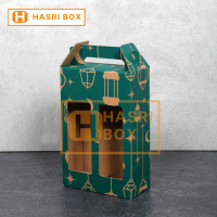yanuart4 ( 10pcs ) kardus jinjing botol 500ml isi 2 lebaran dus box packaging kemasan hampers parcel