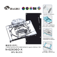 Bykski N-IG3060-X water cooling block VGA GPU water cooler for iGame bilibili E-sports Edition RGB/RBW computer components