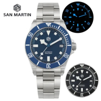 Watchdives X San Martin SN0121T Titanium Watch Sapphire Ceramic Bezel BGW-9 Luminous NH35 Automatic 39mm Luxury Diving Watch