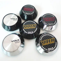 4pcs For VOLK RACING 65mm Wheel Center Hub Cap Cover 45mm Car Styling Emblem Badge Logo Rims Stickers Accessories