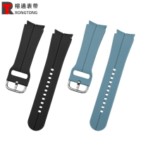 優樂悅~適用Galaxy watch5 pro watch5/4同款針扣硅膠腕帶三星智能手表帶