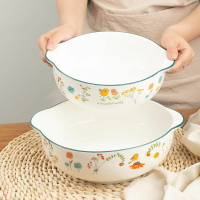 陶瓷雙耳湯碗面碗大泡面碗創意大號盛湯2022新款防燙網紅家用湯碗