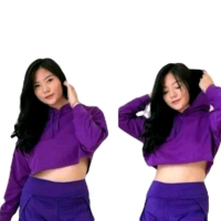 Atasan Crop Jacket Hoodie Untuk Senam Gym Fitness Zumba Wanita