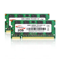 Pack of 2GB PC2-6400S DDR2 800MHz 204pin 1.8V SO-DIMM RAM notebook computer memory supports dual channels