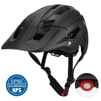 Lixada Lightweight Cycling Bicycle Helmet with Detachable Visor Mountain Bike Sports Safety Protective Helmet 16 Vents