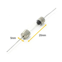 (10pcs) 5mm x 20mm - Glass Fuse Fast Blow with Lead 250V 1A 2A 3A 5A 6.3A 8A 10A 12A 15A 20A Glass T