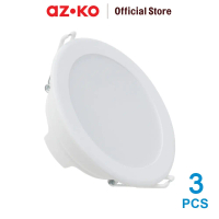 AZKO Krisbow Set 3 Pcs Runden Lampu Downlight Led 3Pk Lampu Sorot Ceiling Light Peralatan Elektronik