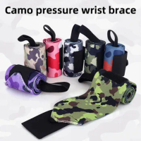 1PCS Camo Sports Pressure Strap Elastic Wrist Guard Weight Lifting Bench Press Help Wrap Anti-sprain Fitness Wrist Protection