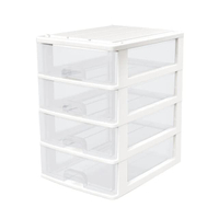 ตู้ลิ้นชักตั้งโต๊ะอเนกประสงค์ 4 ชั้น รุ่น JCJ-2824 ขนาด 25.2 x 35.2 x 43 ซม. สีขาว