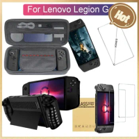 Hard Carrying Case Bag for Lenovo Legion Go Game Console Protective Cover TPU Case with Stand Protector Screen Tempered Film Set