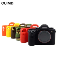 Soft Silicone Rubber Camera Protective Body Case Cover For Sony A7 III A7RIII A7III A7M3 A7R3 / A9 Camera Bag