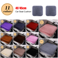 Universal Car Seat Cover Winter Warm Fluffy Plush Seat Cushion Pad Breathable Front And Rear Seat Mat Styling For Car Truck Van