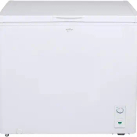 Large Chest Freezer, 7.0 cu ft (195L), White, Manual Defrost Deep Freeze, Storage Basket, Space-Saving Flat Back, Stay-Open Lid