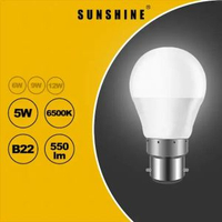 陽光 - LED燈膽 5W / B22釘頭 / 白光6500K LED燈泡 | LED球膽 | LED球泡 (LGT-5B22D)