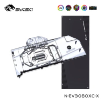 Bykski Cooler For VGA Video Card EVGA Geforce RTX 3080,3080Ti XC Water Block,Full Cover With Backplate,N-EV3080XC-X