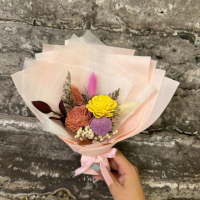 【A-ONE 匯旺】玫瑰小花束 畢業乾燥花 不凋花 永生花 聖誕節花束