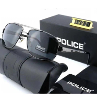Police Sunglasses for Men Oculos De Sol Pilot Sun Glasses Polarized Eyewears Shades Pilot Goggle with UV Protection P1891