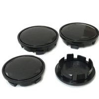 4Pcs/Set 65mm Car Wheel Center Hub Cap Black Chrome Blank Rim Cover No Logo Fit For VW Auto Styling Replacement Accessories