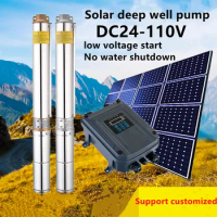 24V48V72V [3m³/h-3.8m³/h] [300W-1300W] Solar deep well pump Farmland Irrigation Photovoltaic Submersible Pump Brushless DC Pump