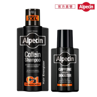 【Alpecin】Black C1咖啡因洗髮露黑色經典款375ml+咖啡因髮根強健精華液200ml (1+1組)