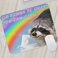 SBD- Cute and funny raccoon Mouse Pad 40*45 Keyboard Mousepad Game Mousemats Gaming Accessories Offi