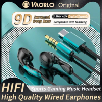 9D HIFI Heavy Bass Waterdrop Style Wired Earphones 3.5MM AUX/Type-C Digital Chip Headsets For Samsung Xiaomi Android Tablet PC