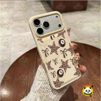 เคสโทรศัพท์ลายเสือดาว โบว์ดาว และเลข 6 แบบใหม่ Case iPhone 17 16 15 14 13 12 11 11 pro plus 17Pro Ma