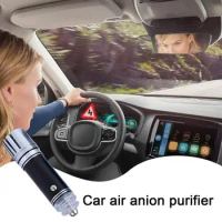 Portable Car Ionic Air Purifier Mini Odor Eliminator Car Air Ionizer Eliminates Dust, Smokes Bad Odors Negative Ion Generator