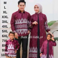 Set Couple Keluarga Terlengkap Kemeja dan Gamis Batik Ukuran Jumbo M L XL XXL 3XL 4XL 5XL 6XL 7XL 8X