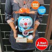 New Boneka Wisuda Doraemon Mika Souvenir Hadiah Wisuda Kado Wisuda Mika Custom Nama Guru Gede Jogja