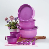 Mangkok Buah Set/Mangkok Es Campur Set / Piring Gelang Set Free Garpu