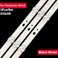 6V 2W 795mm LED Backlight TV Bar For Panasonic 40inch IC-D-HWBJ40D660 3Pcs/Set Light Strip TX-40ES400B TX-ES500B TX-40FS503B