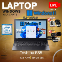 (Pre-Owned) ÀlaCarte | Toshiba B55 Laptop (15.6\/Intel Core i5-6th GEN/8GB RAM/256GB SSD/Windows 11)