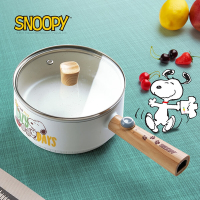 【SNOOPY 史努比】吃貨系列-S18雙層防燙不沾電火快煮烹飪鍋(快煮鍋/電煮鍋/電炒鍋/電火鍋)