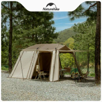 Naturehike Village 13 Automatic Tent Cabin Outdoor Tent A Frame House 4 People Family Car Camping With Snow Skirt Large Space