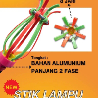 STIK LAMPU/TONGKAT LAMPU/JULUK LAMPU GUCY DAN JUMBO 8 JARI PANJANG 1,8 Meter Bahan Alumunium 2 Fase 
