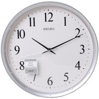 【SEIKO】精工 藍色霧面外框 滑動式秒針 靜音 時鐘 掛鐘(QXA378L)SK048