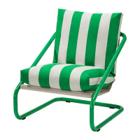 ÖNNESTAD 扶手椅, radbyn 白色/綠色