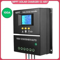 MPPT Solar Charge Controller 100A Pengatur Panel Surya Otomatis 12V/24V/36V/48V Digital Display Char