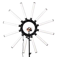 Mini Super Star 12 Tubes Photographic Light Dimmable 3200K-5600K Led Star Ring Lamp For TikTok Youtube Vlog