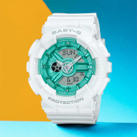 【CASIO 卡西歐】Baby-G 金屬色雙顯手錶(BA-110XWS-7A)