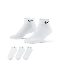 NIKE Unisex Training Everyday Cushioned Low Sock 3 Pairs Kaos Kaki Pria / Wanita [SX7670-100] M WHIT