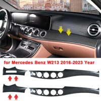 For Mercedes Benz E Class W213 Front Dashboard Panel Trim Klase E E200 E300 Carbon Fiber Car Accessories Interior Decoration