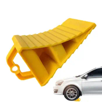 Car Wheel Stopper Portable Yellow Multipurpose Anti Slip Tire Chocks Wearproof Stopper For Trucks RVs Cars Auto Tire Accessories
