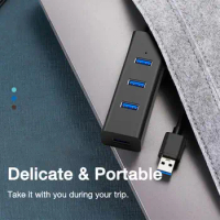 Docking Station Power Adapter Four Port Multi Splitter Adapter High Speed Transmission Usb 2.0 Hub Computer Accessories Portable