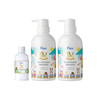 【Fees 法緻】陽光樂園沐浴精450ml-2入+嬰兒爽身乳液50ml(4歲以上大寶貝適用)