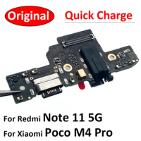 100% Original For Xiaomi Poco M4 Pro / Redmi Note 11 11S 5G USB Charging Port Mic Microphone Dock Connector Board Flex Cable